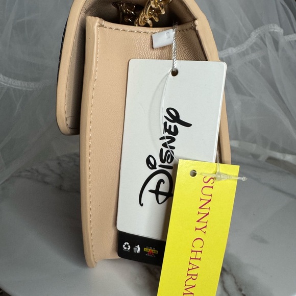 Disney Tan and Gold Crossbody or Shoulder  Bag with Quilted Design Minnie Mouse - Picture 3 of 14